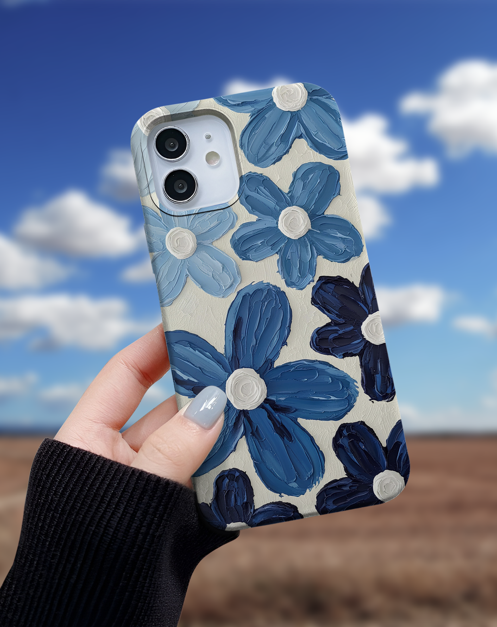 Blue Daisy Art Premium Telefon Kılıfı