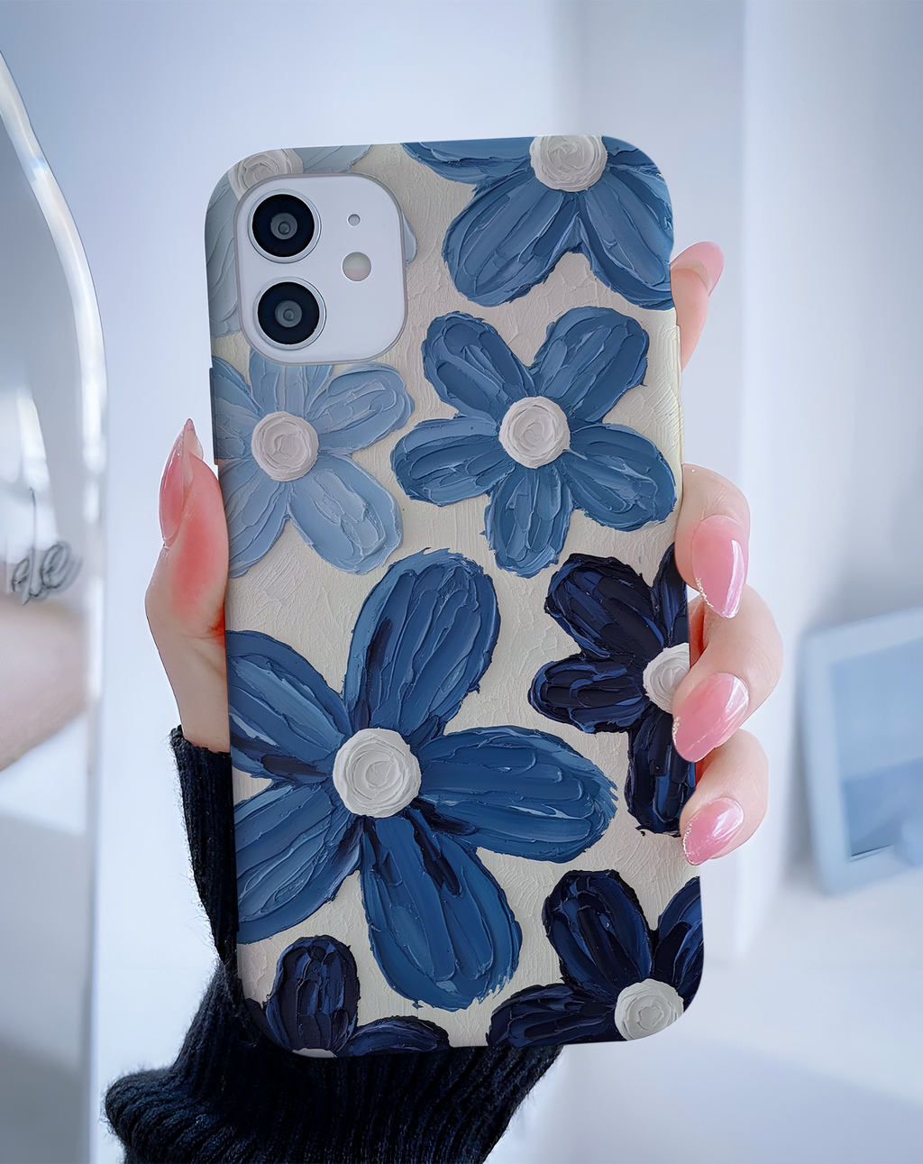 Blue Daisy Art Premium Telefon Kılıfı