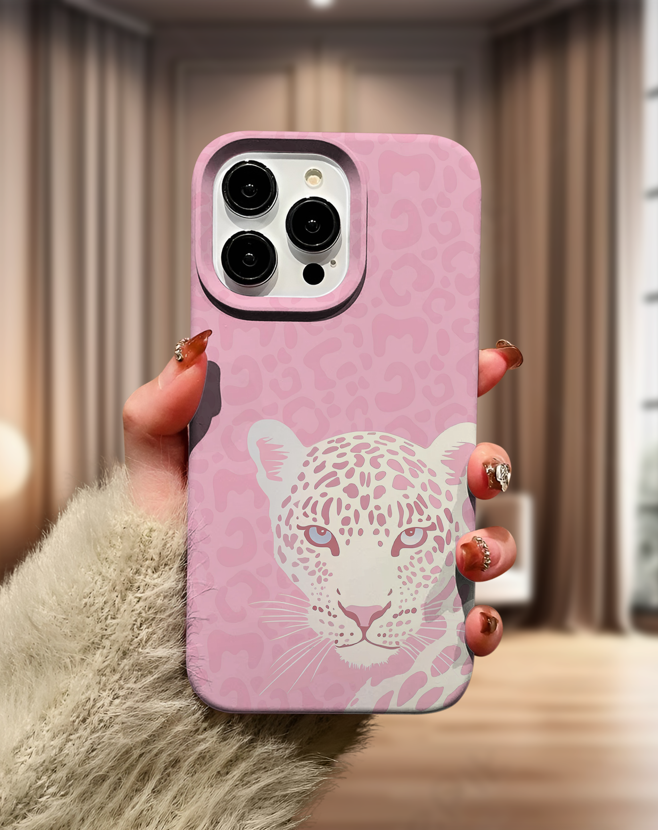 Pink Leopard Premium Telefon Kılıfı