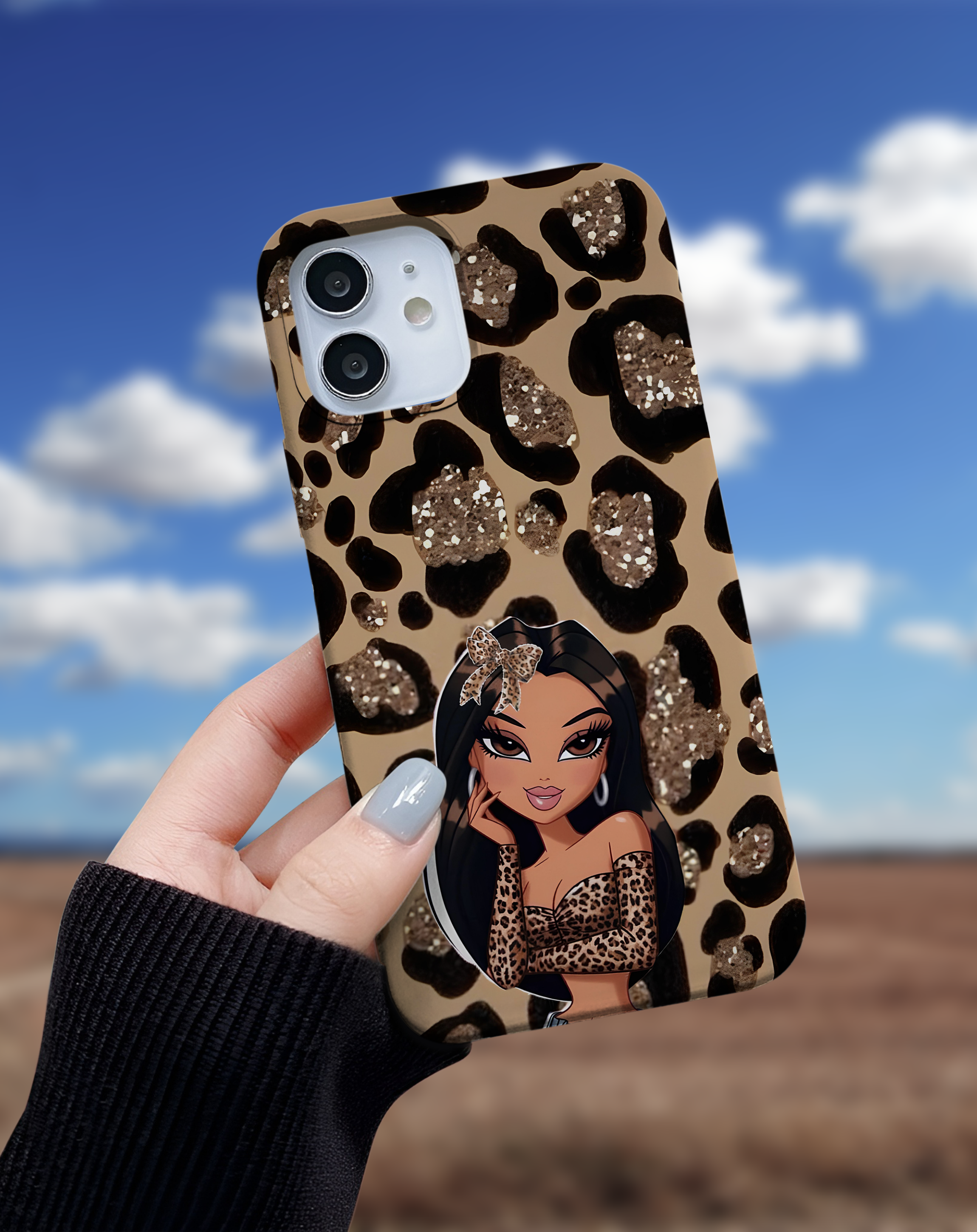 Leopard Girl Premium Telefon Kılıfı