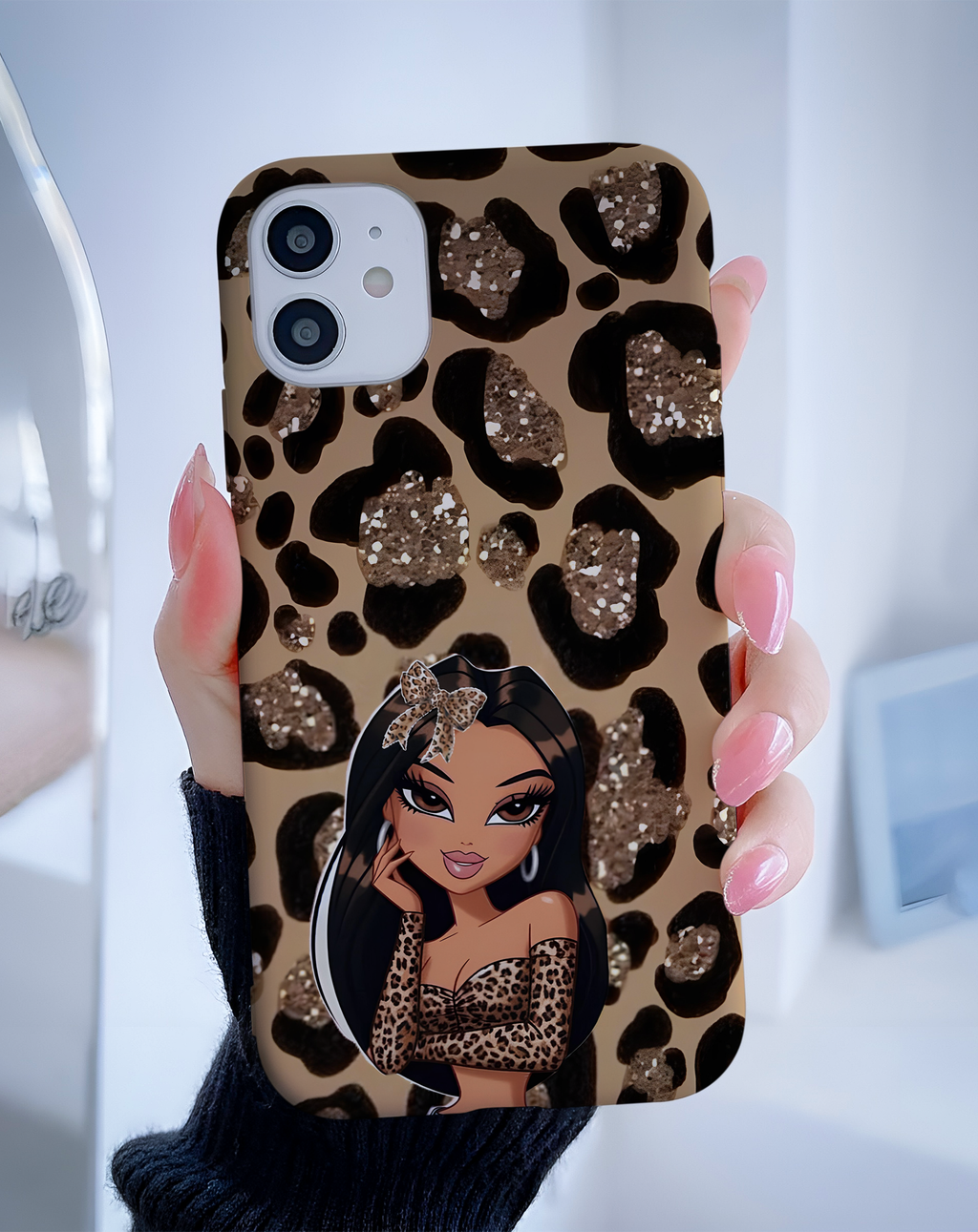 Leopard Girl Premium Telefon Kılıfı