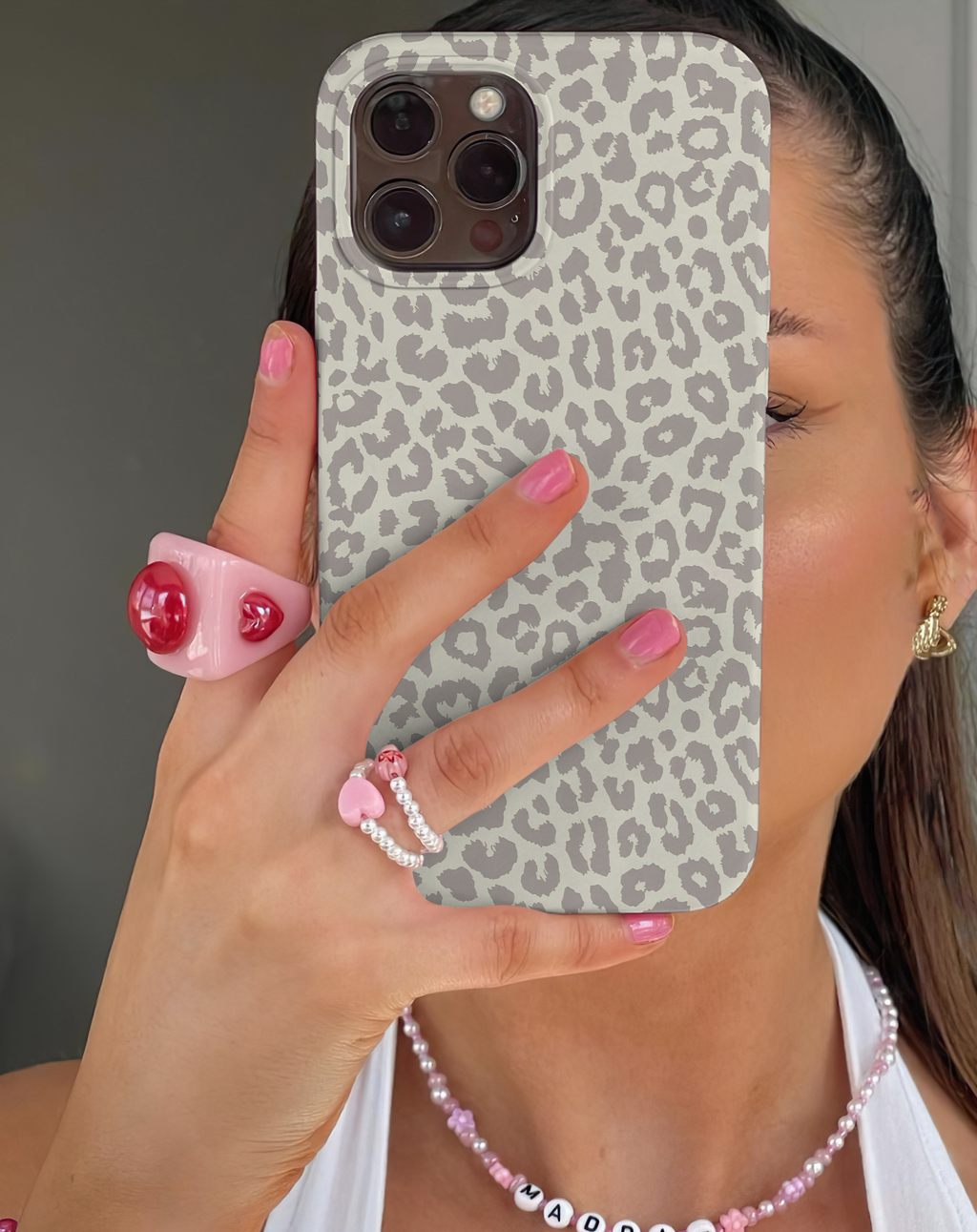Soft Minimal Leopard Premium Telefon Kılıfı