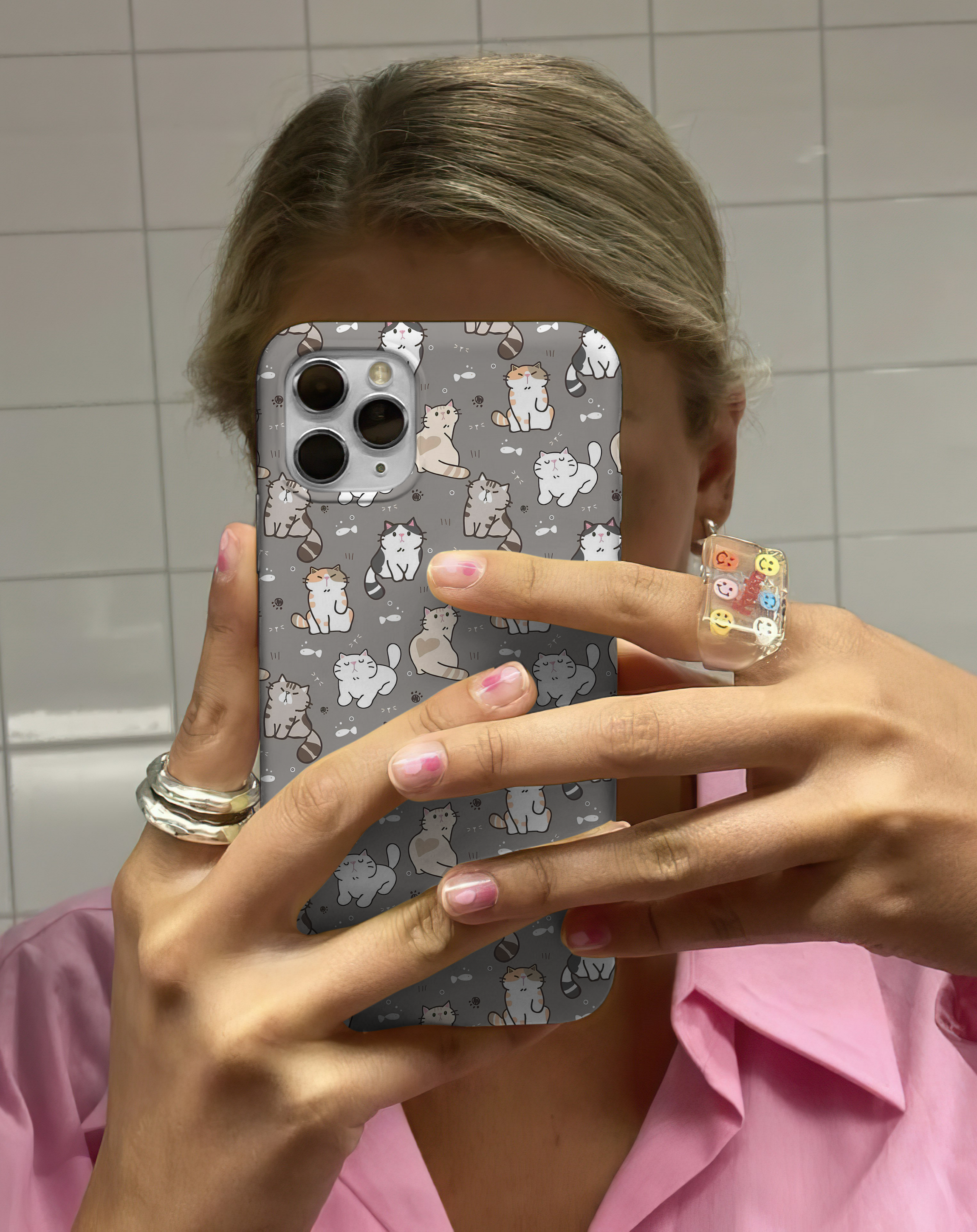 Cute Cates Premium Telefon Kılıfı