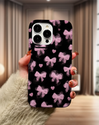 Pink Bow Smoke Premium Telefon Kılıfı