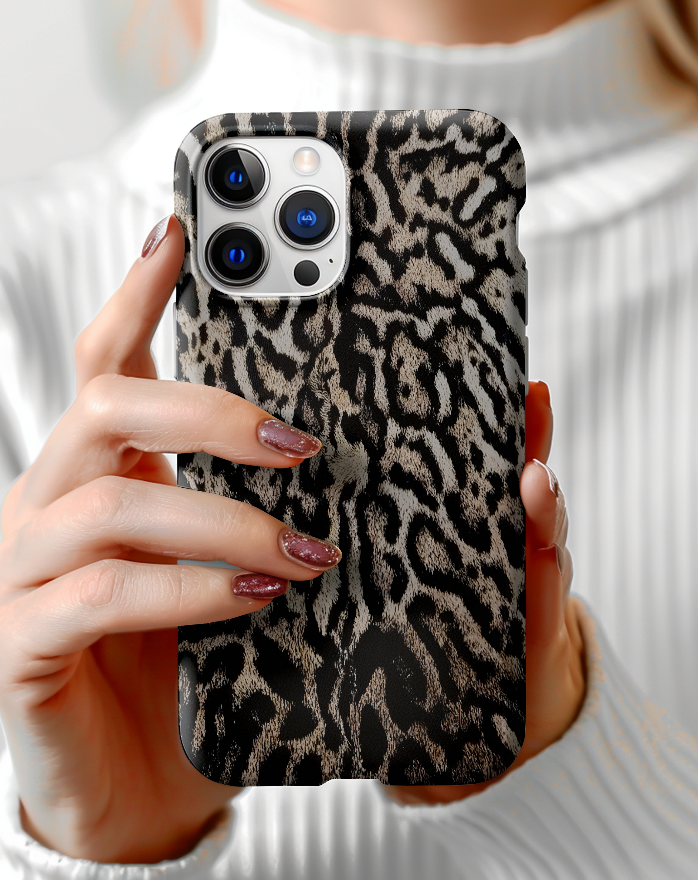 Şık Leopar Desenli Premium Telefon Kılıfı