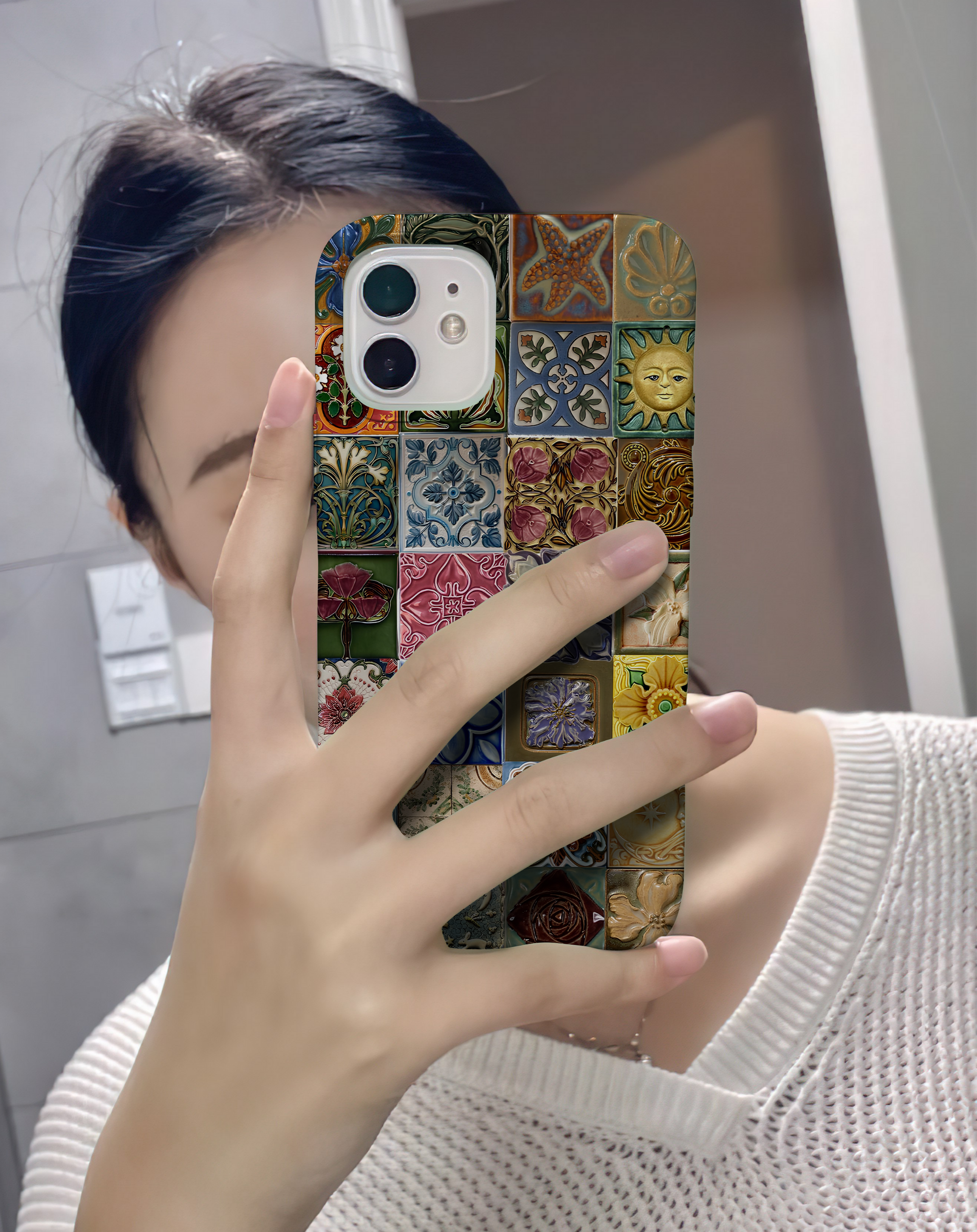 Bohem Mozaik Desenli Premium Telefon Kılıfı