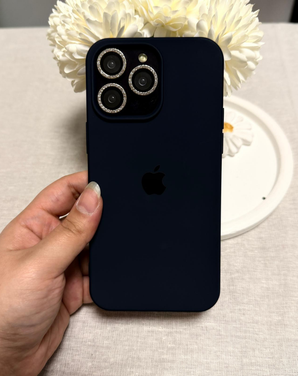 Apple Logo Lacivert Premium Telefon Kılıfı