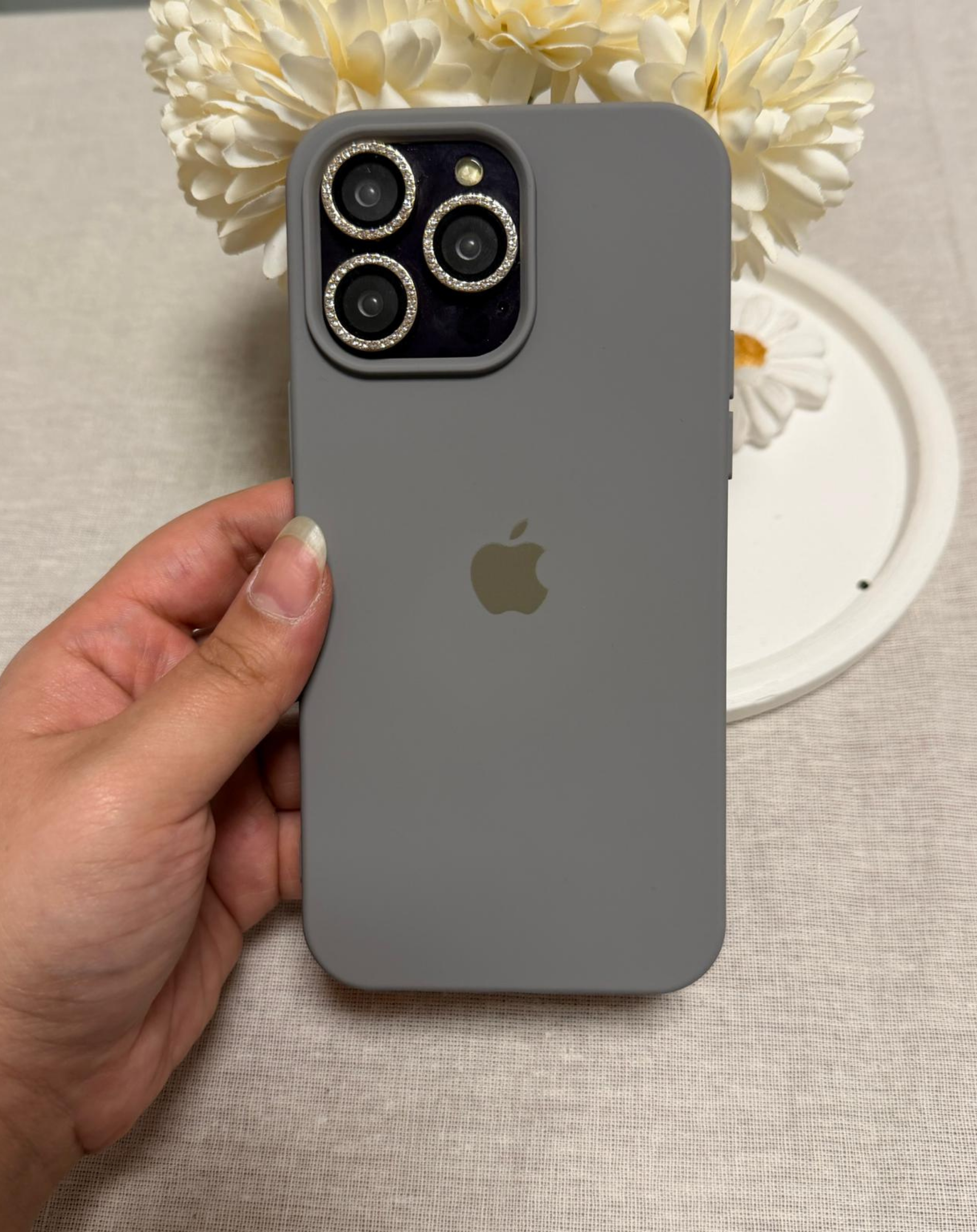 Apple Logo Gri Premium Telefon Kılıfı