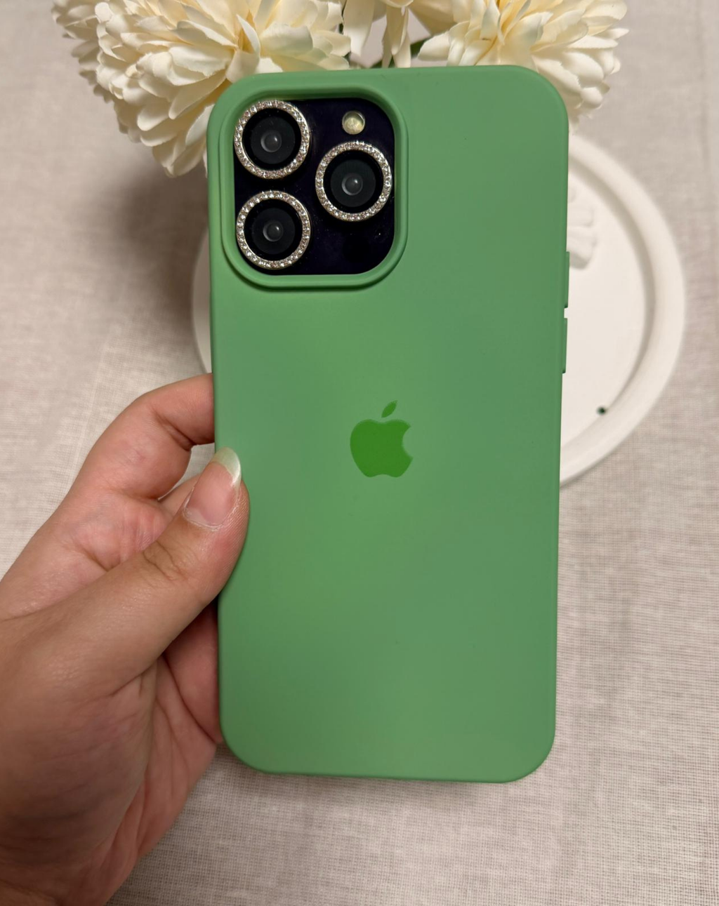 Apple Logo Fıstık Yeşil Premium Telefon Kılıfı