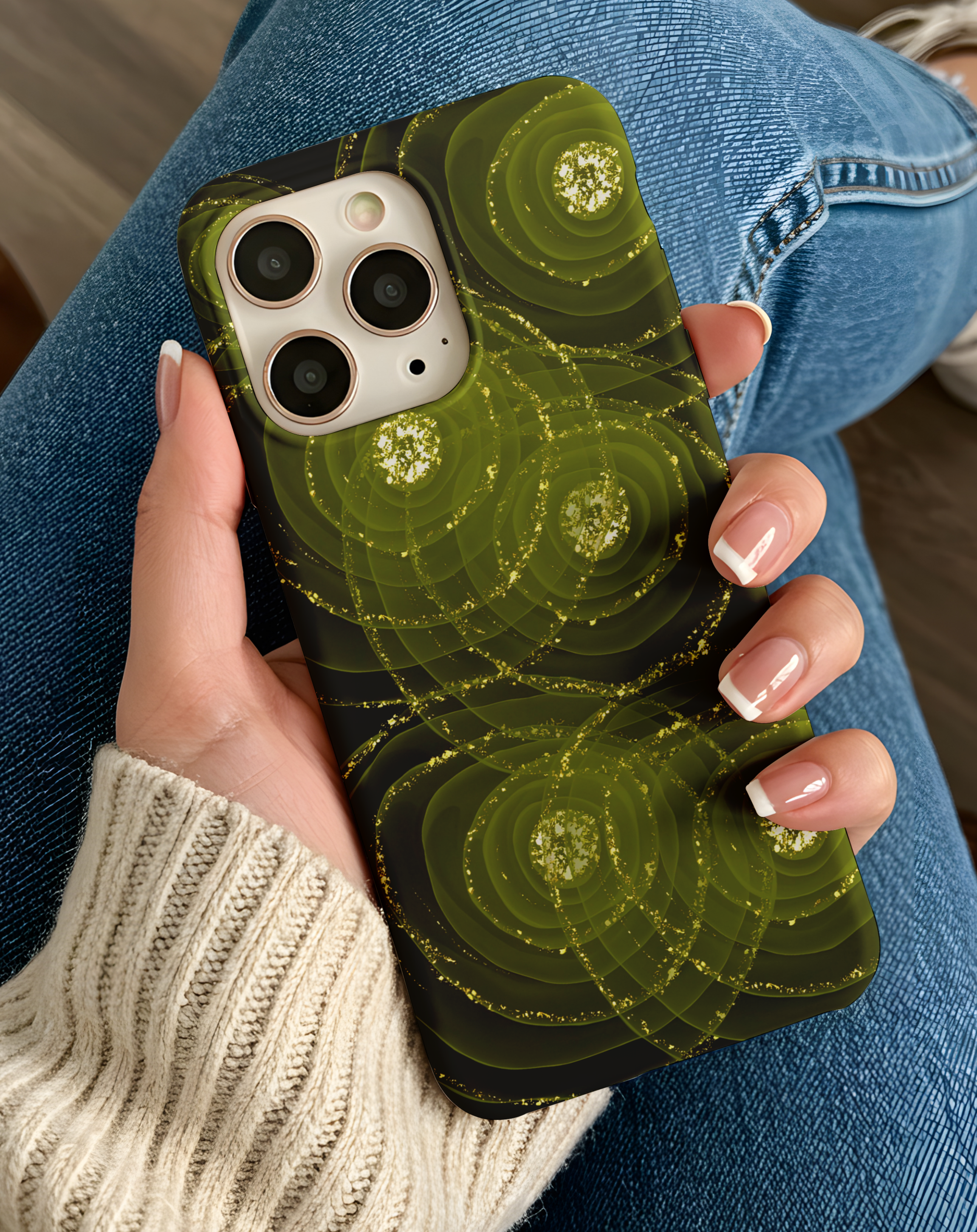 Green Aura Abstract Premium Telefon Kılıfı