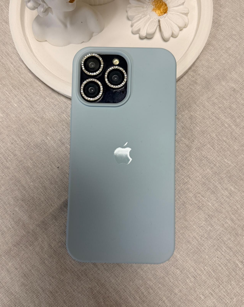 Apple Logo Bebe Mavi Premium Telefon Kılıfı