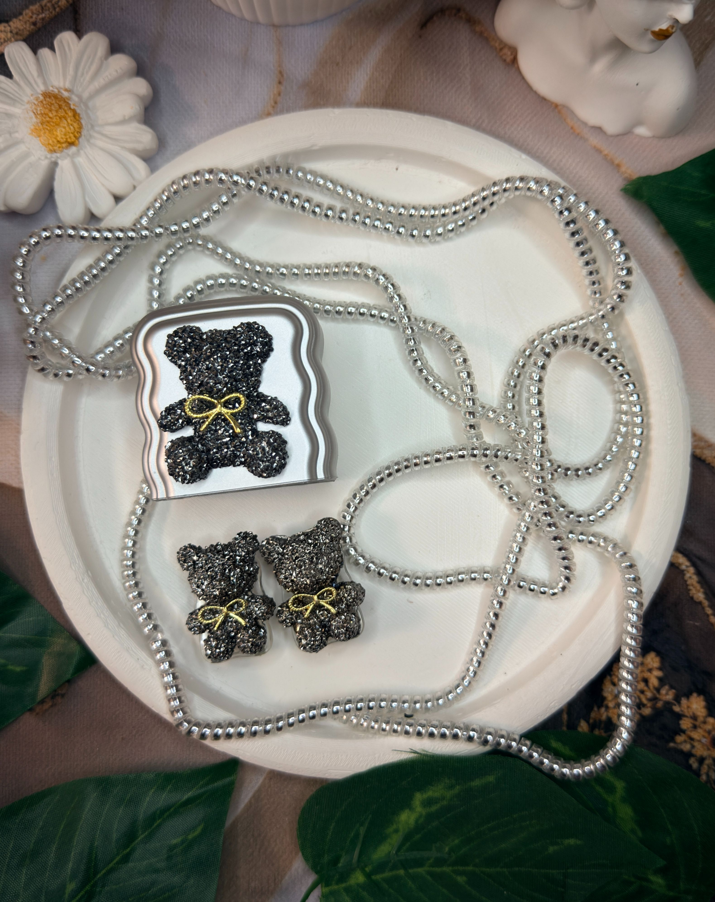 Simli Ayıcık Şarj Başlığı Koruyucu (Apple Uyumlu)