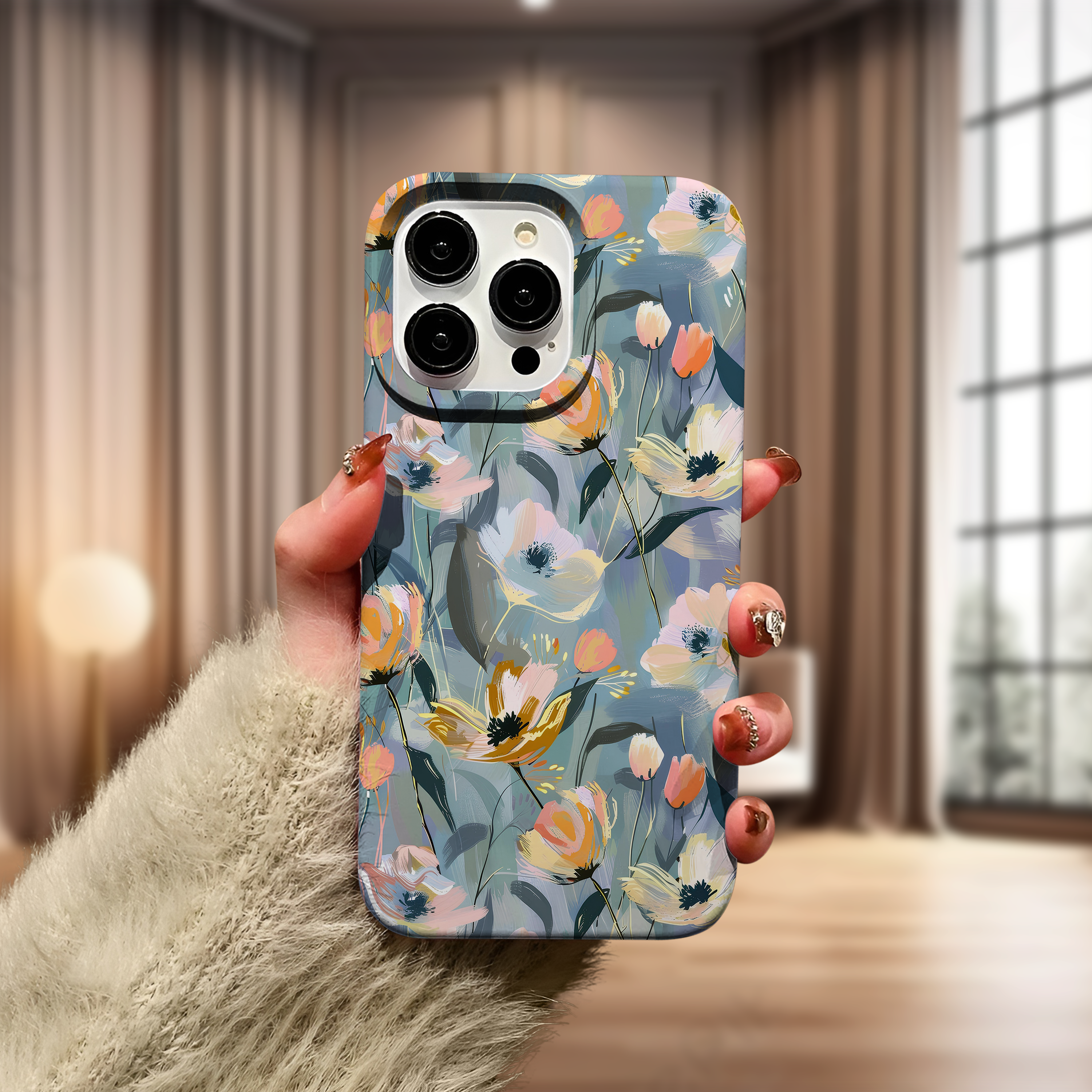 Soft Çiçekli Premium Telefon Kılıfı