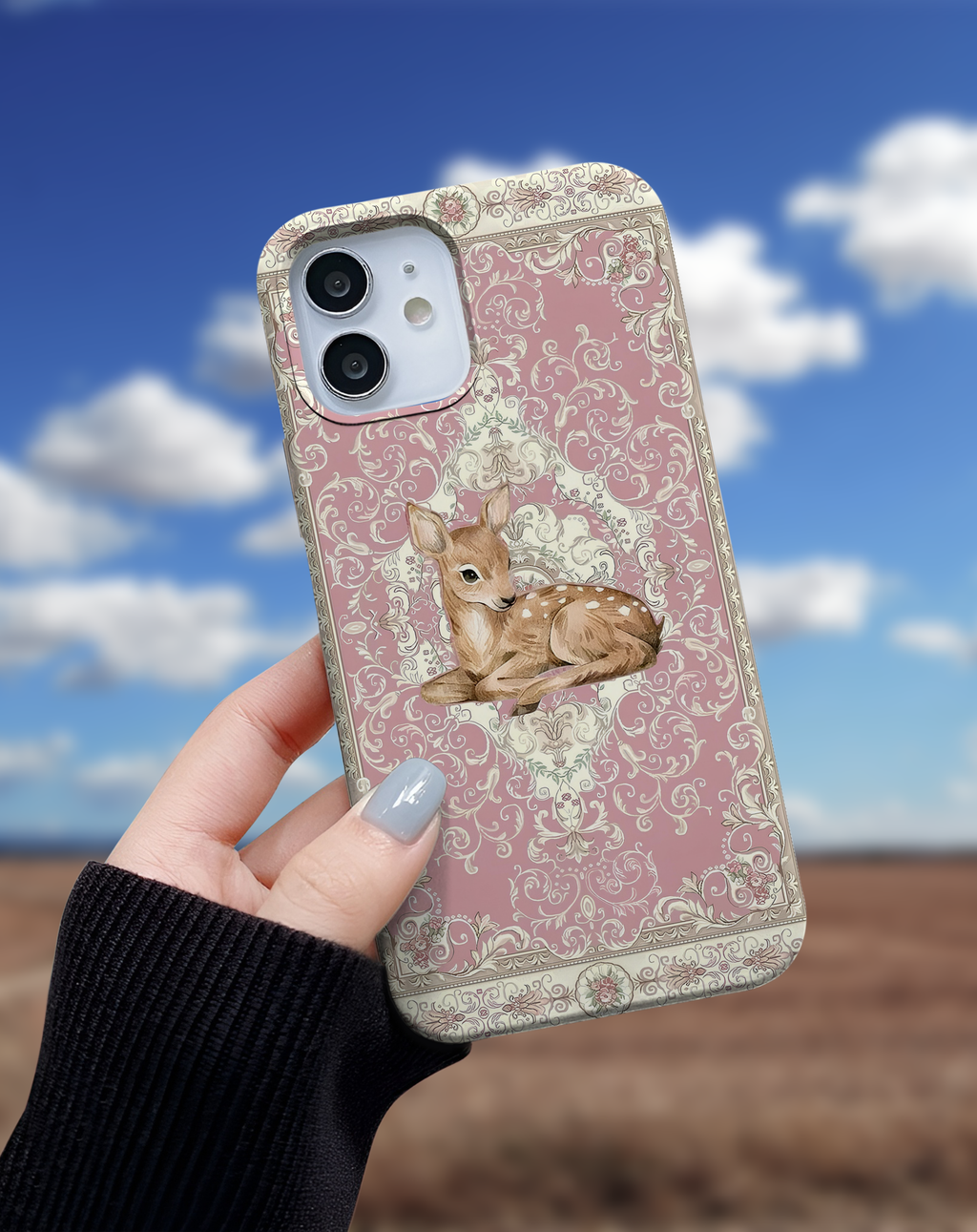 Rönesans Motifli Karaca Figürlü Premium Telefon Kılıfı