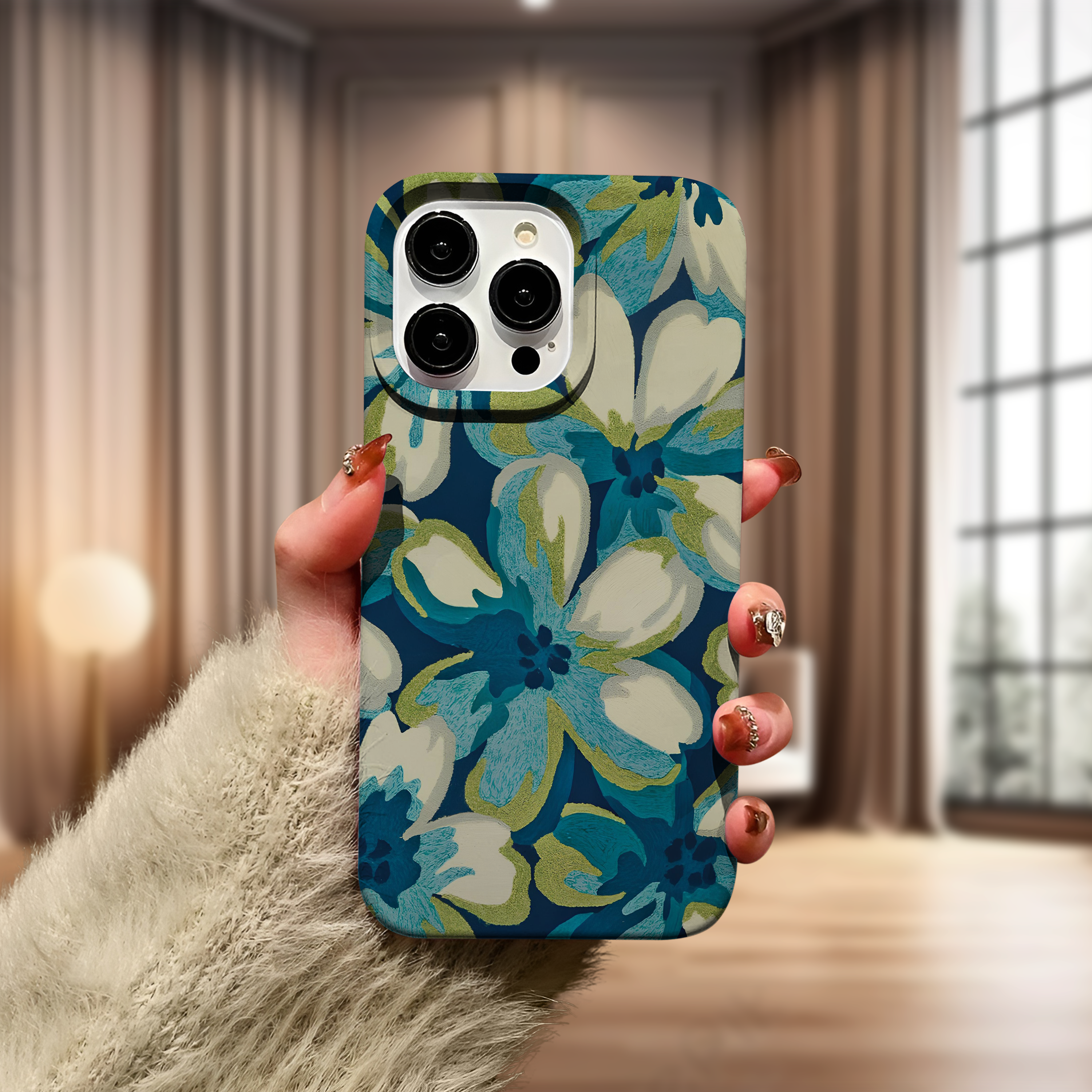 Modern Çiçekli Premium Telefon Kılıfı