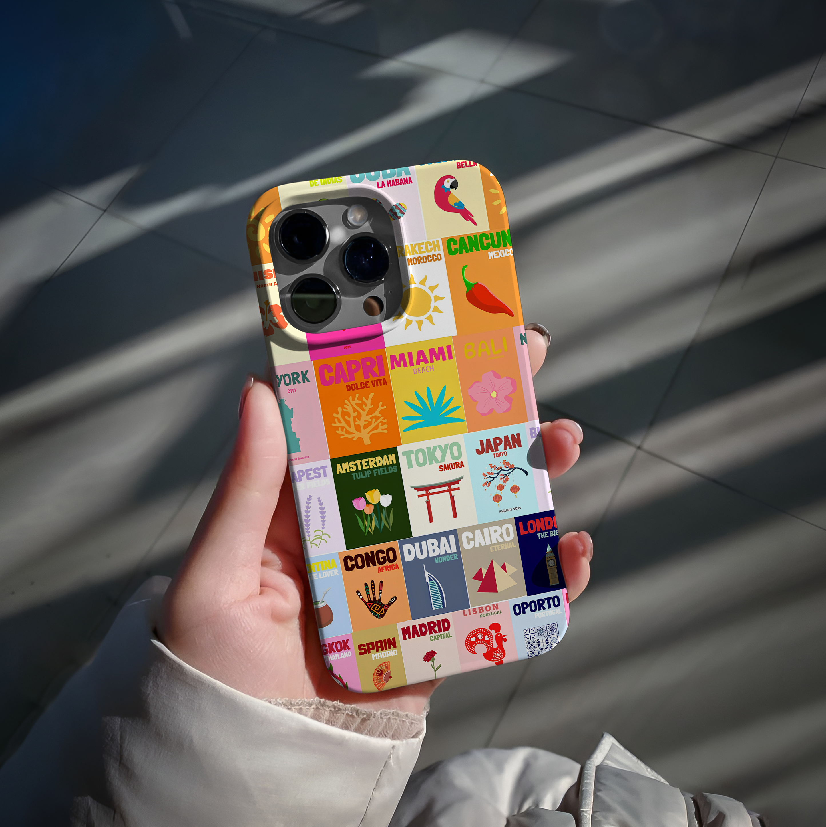 Dünya Şehirleri Premium Telefon Kılıfı