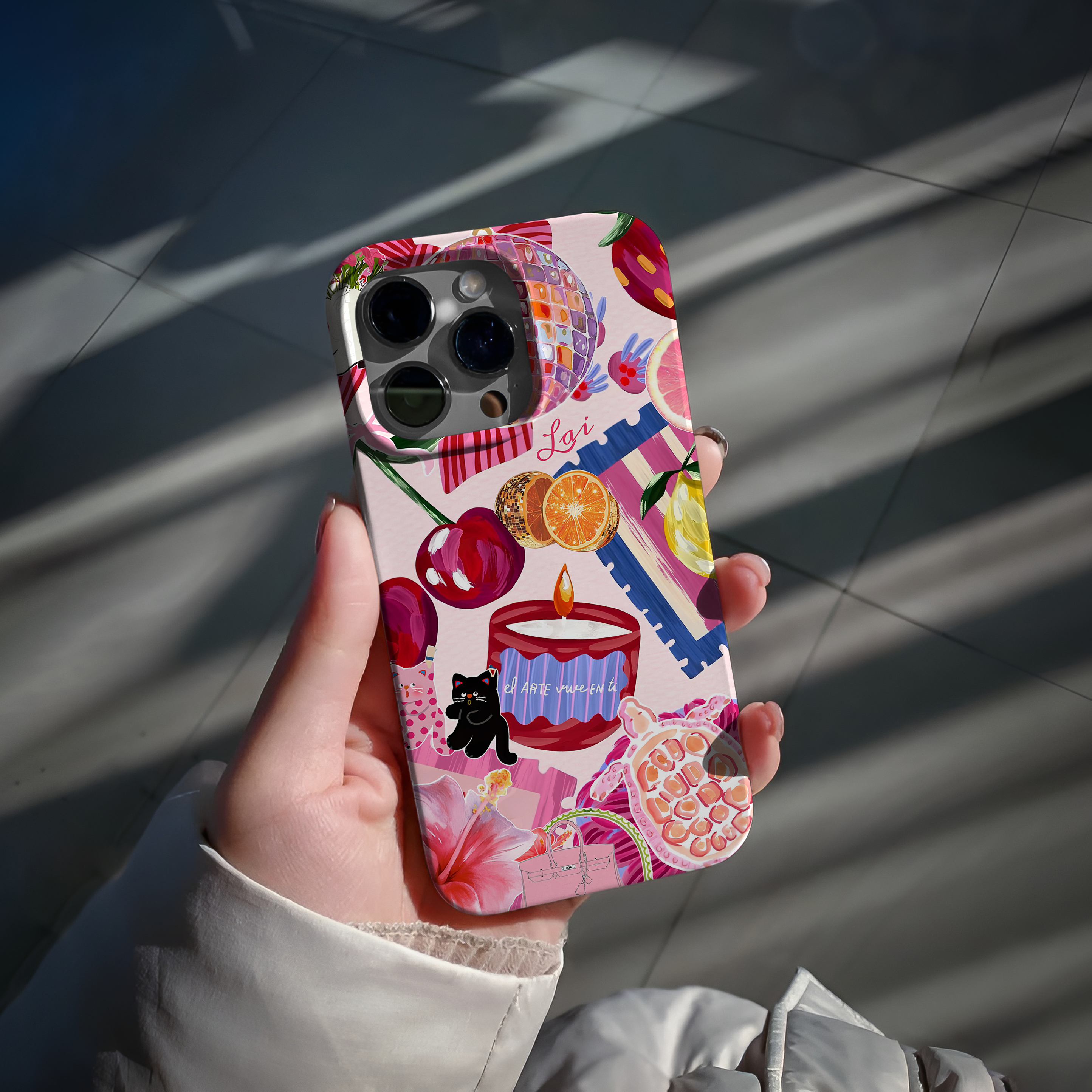 Renkli Pop-Art Premium Telefon Kılıfı
