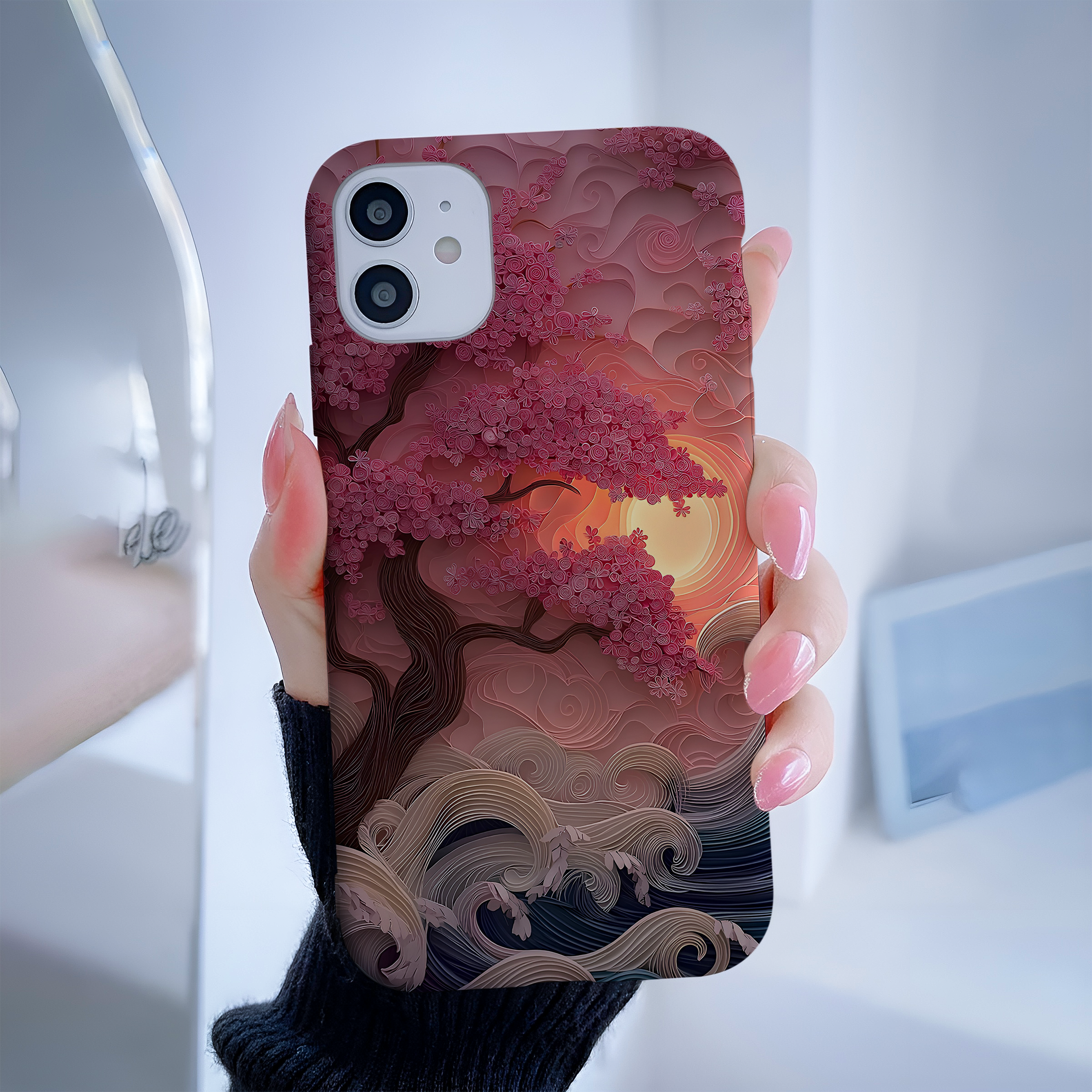 Sanatsal Gün Batımı Premium Telefon Kılıfı