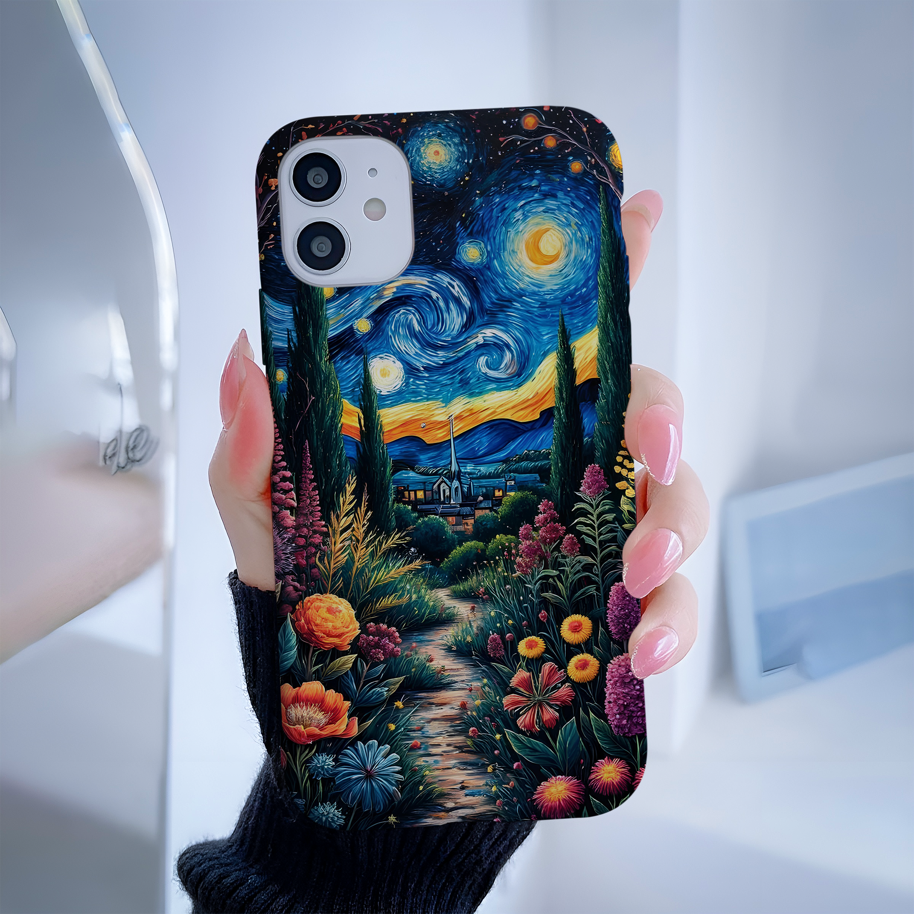 Çiçekli Yol Premium Telefon Kılıfı