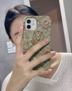 Lion Floral Premium Telefon Kılıfı