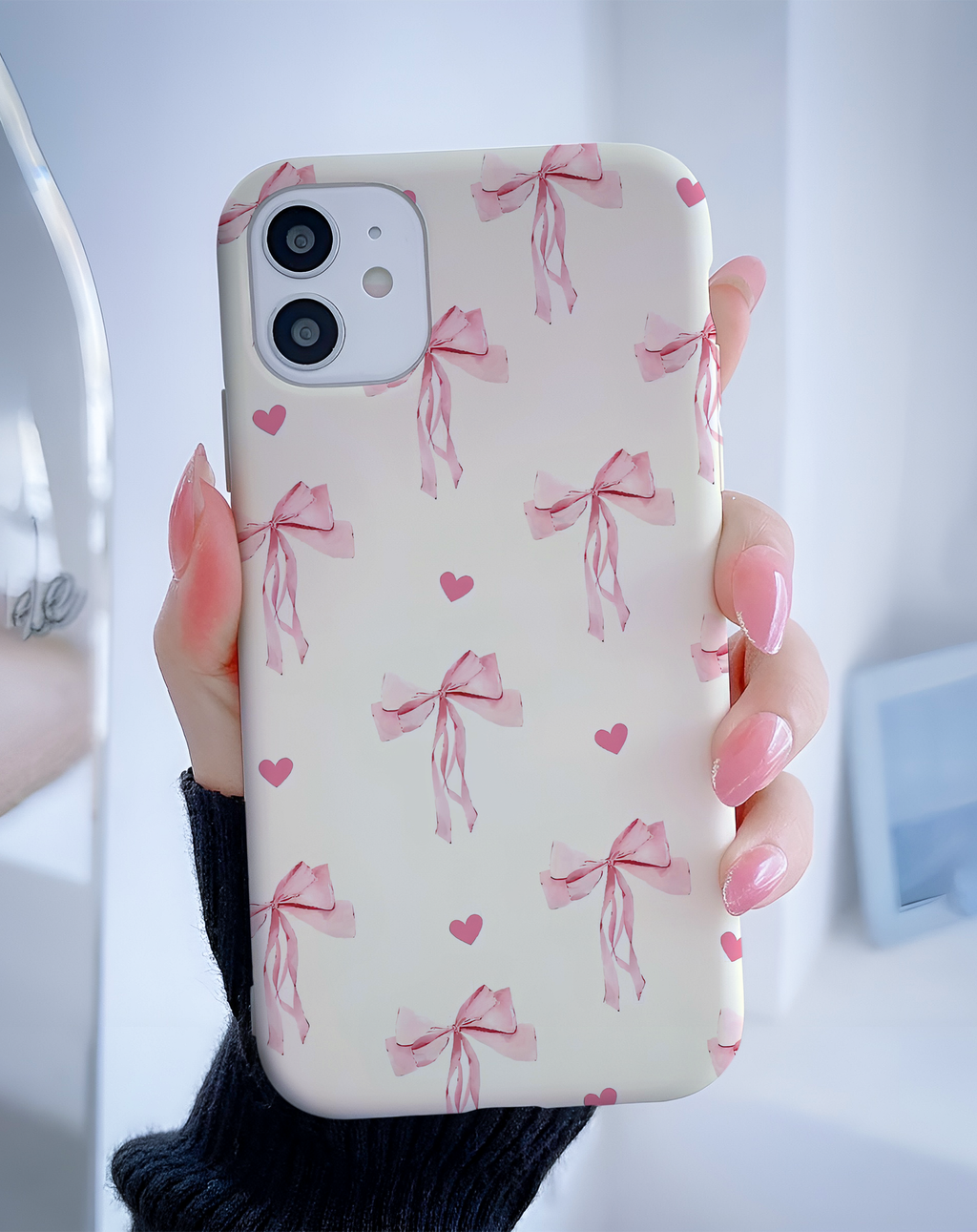 Kalp ve  Kurdele Premium Telefon Kılıfı