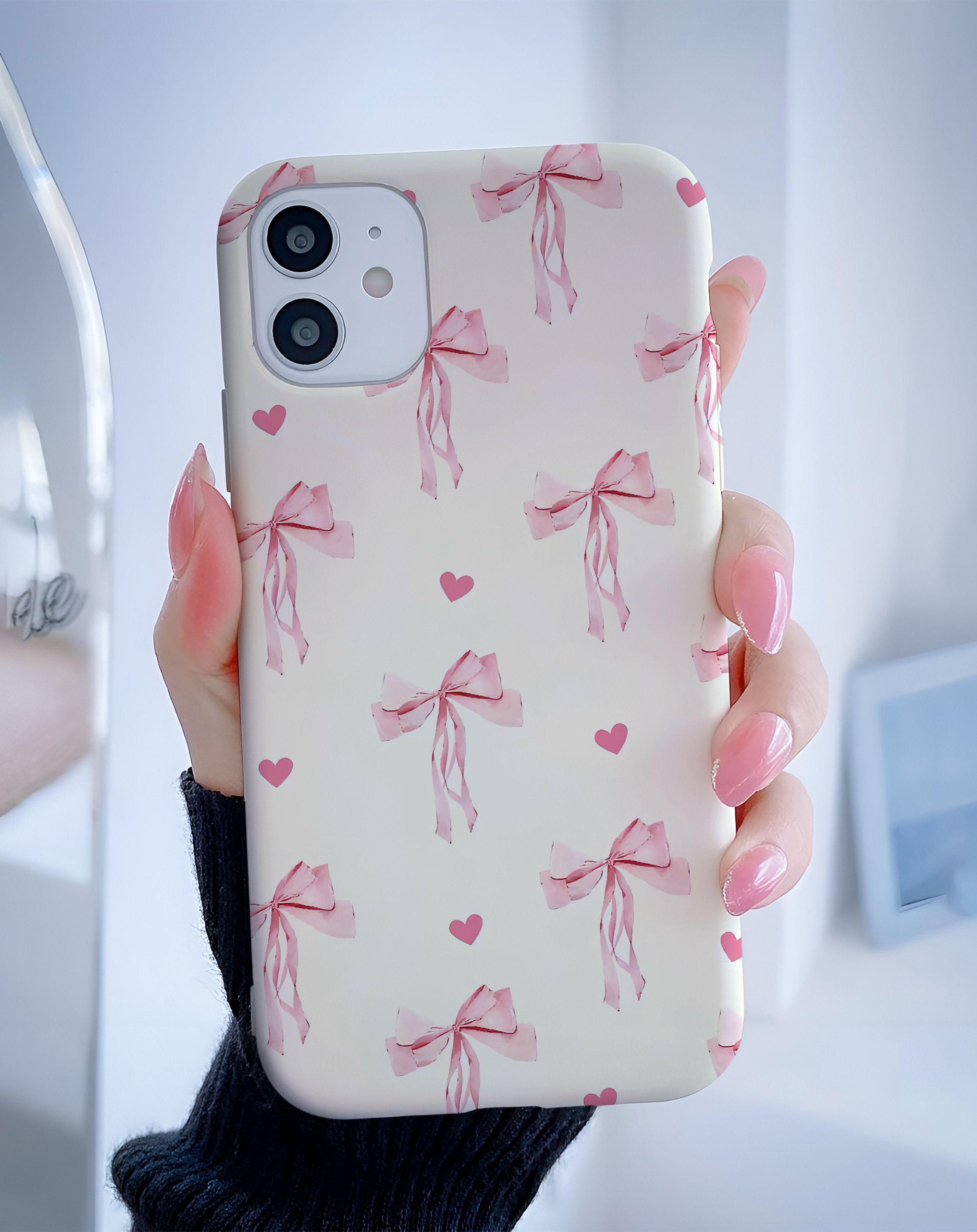 Kalp ve  Kurdele Premium Telefon Kılıfı