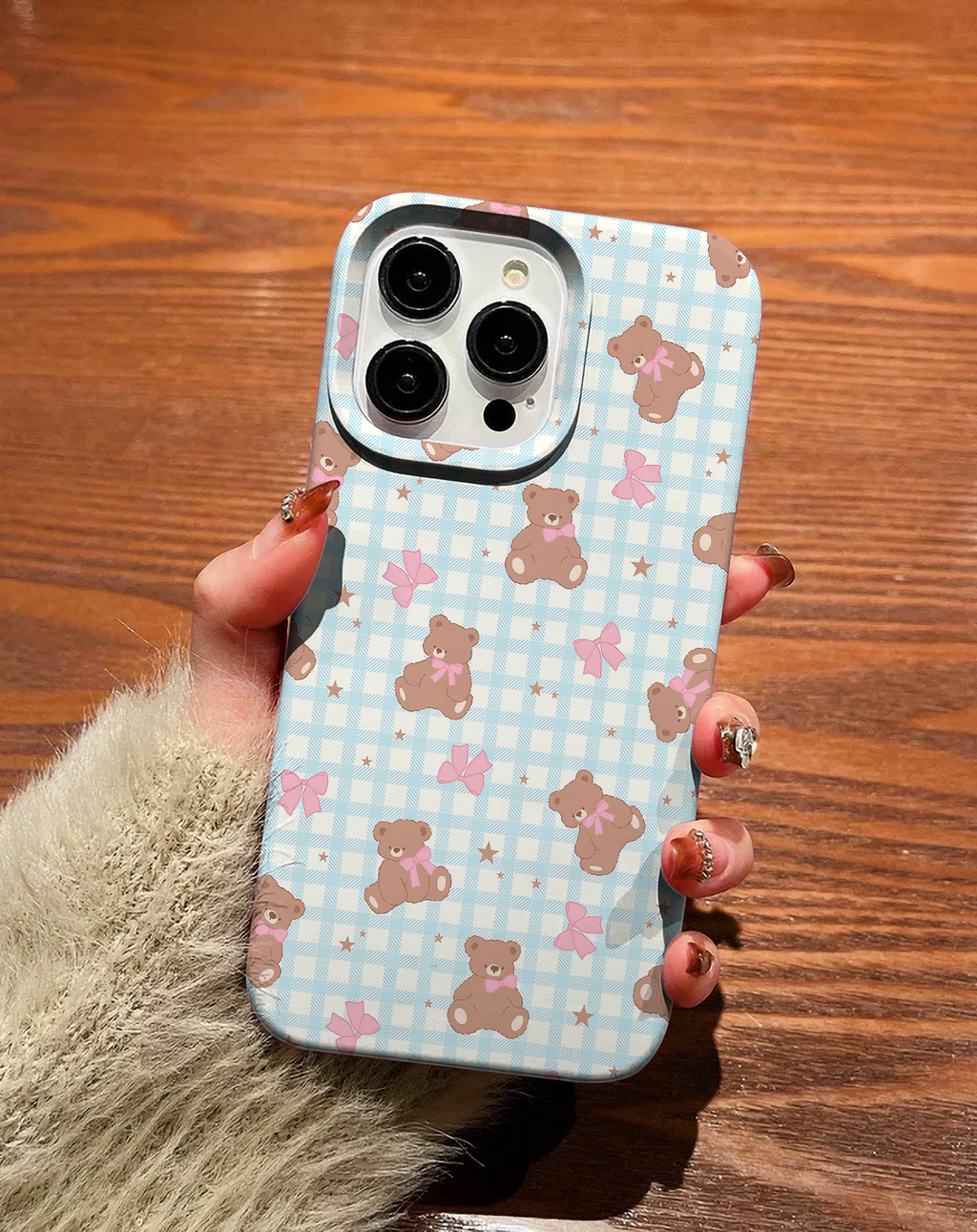 Plaid Teddy Premium Telefon Kılıfı