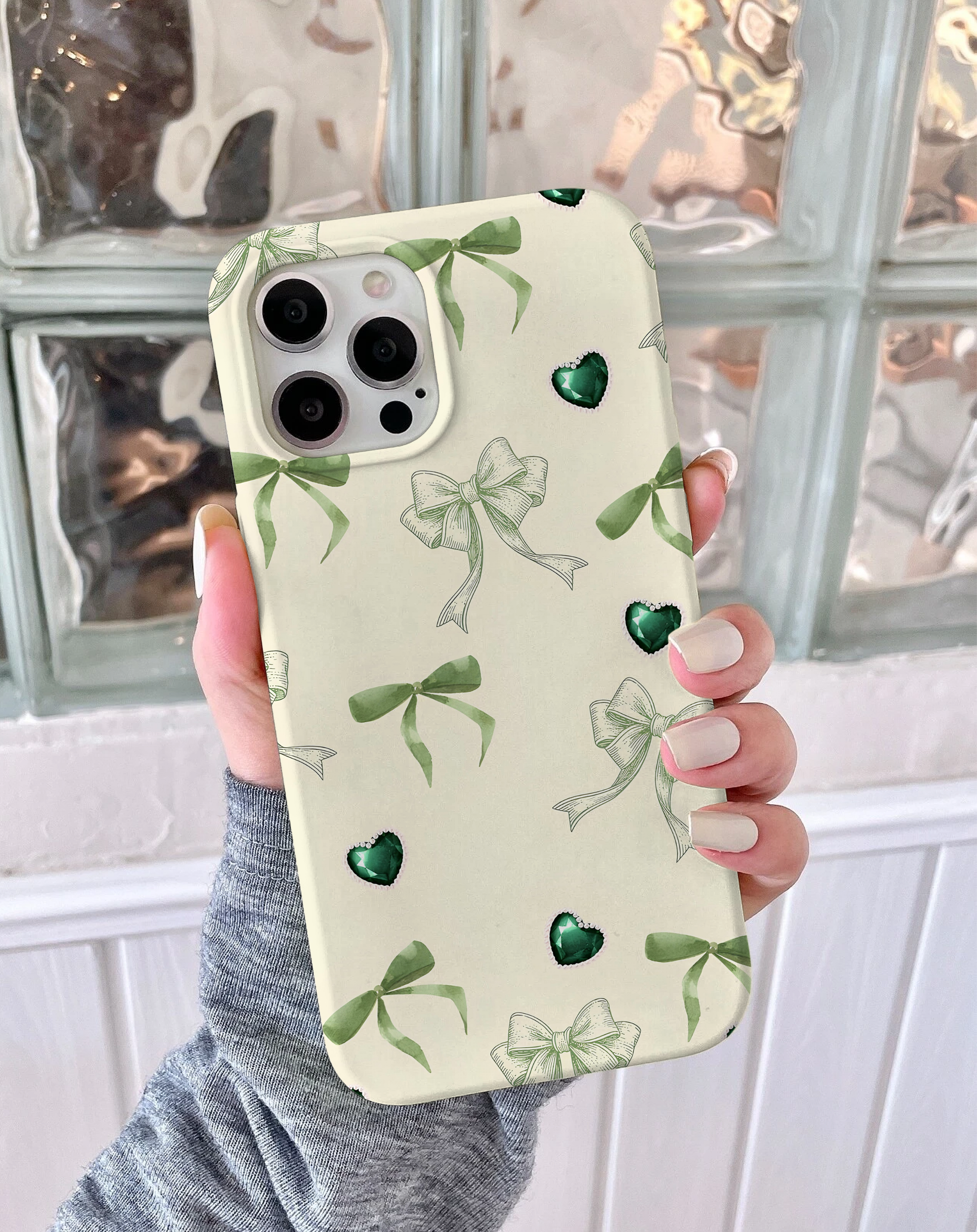 Green Coquette Bow Premium Telefon Kılıfı