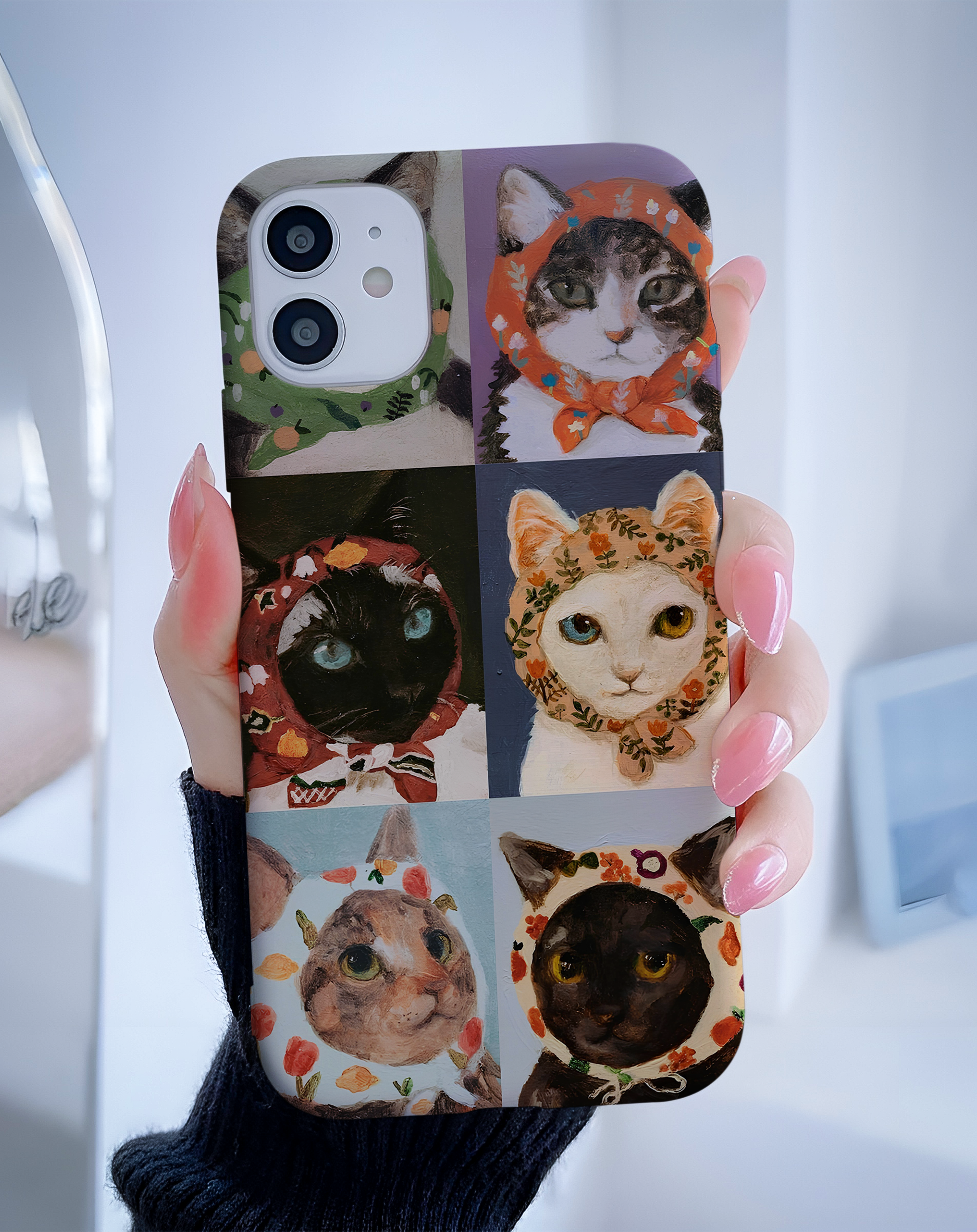 Retro Cat Premium Telefon Kılıfı