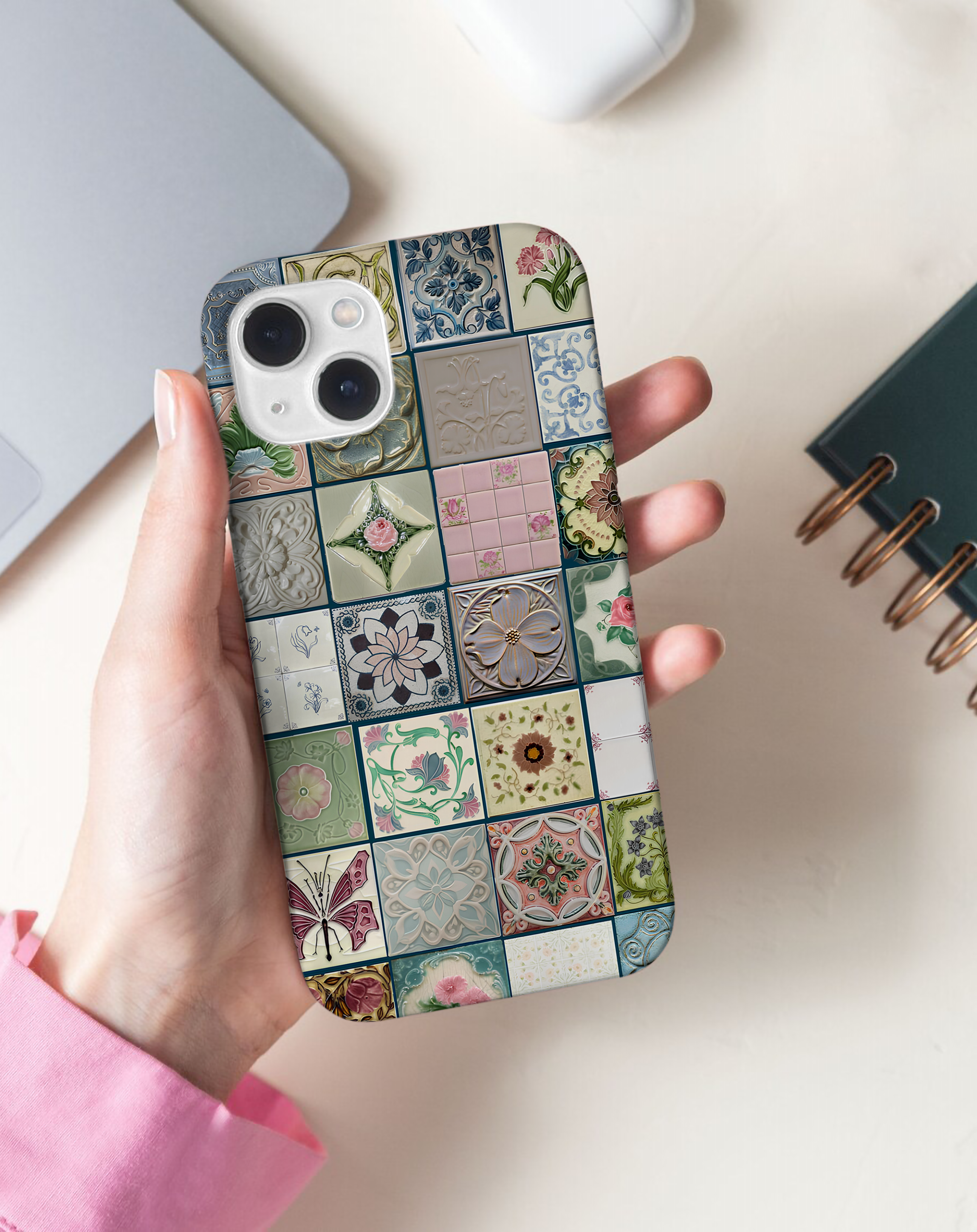 Pastel Ceramic Pattern Premium Telefon Kılıfı