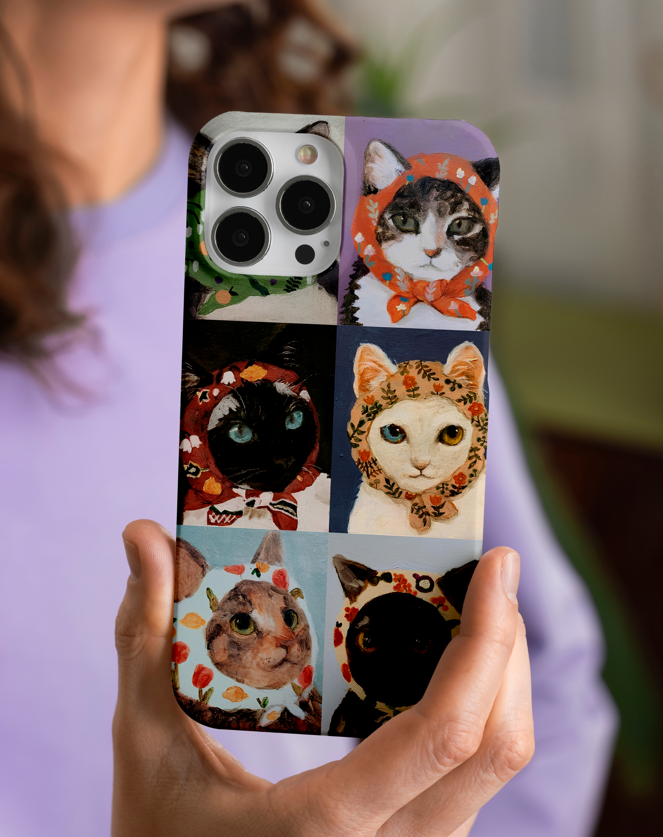 Retro Cat Premium Telefon Kılıfı