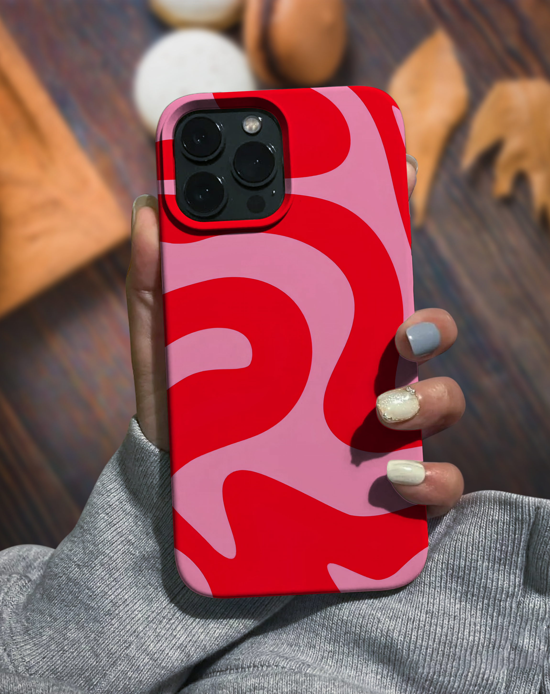 Pink & Red Abstract Premium Telefon Kılıfı