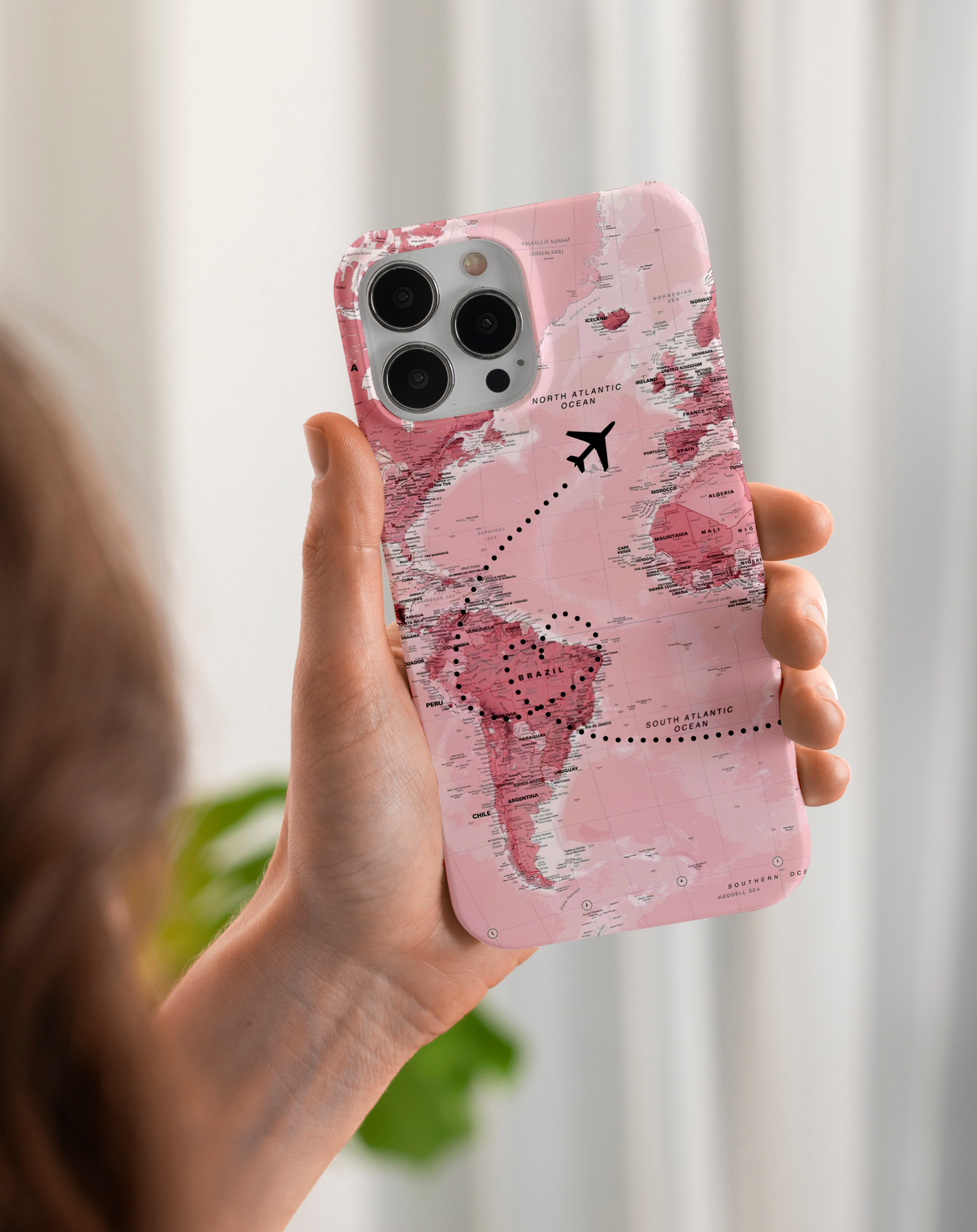 Airplane Route Map Premium Telefon Kılıfı