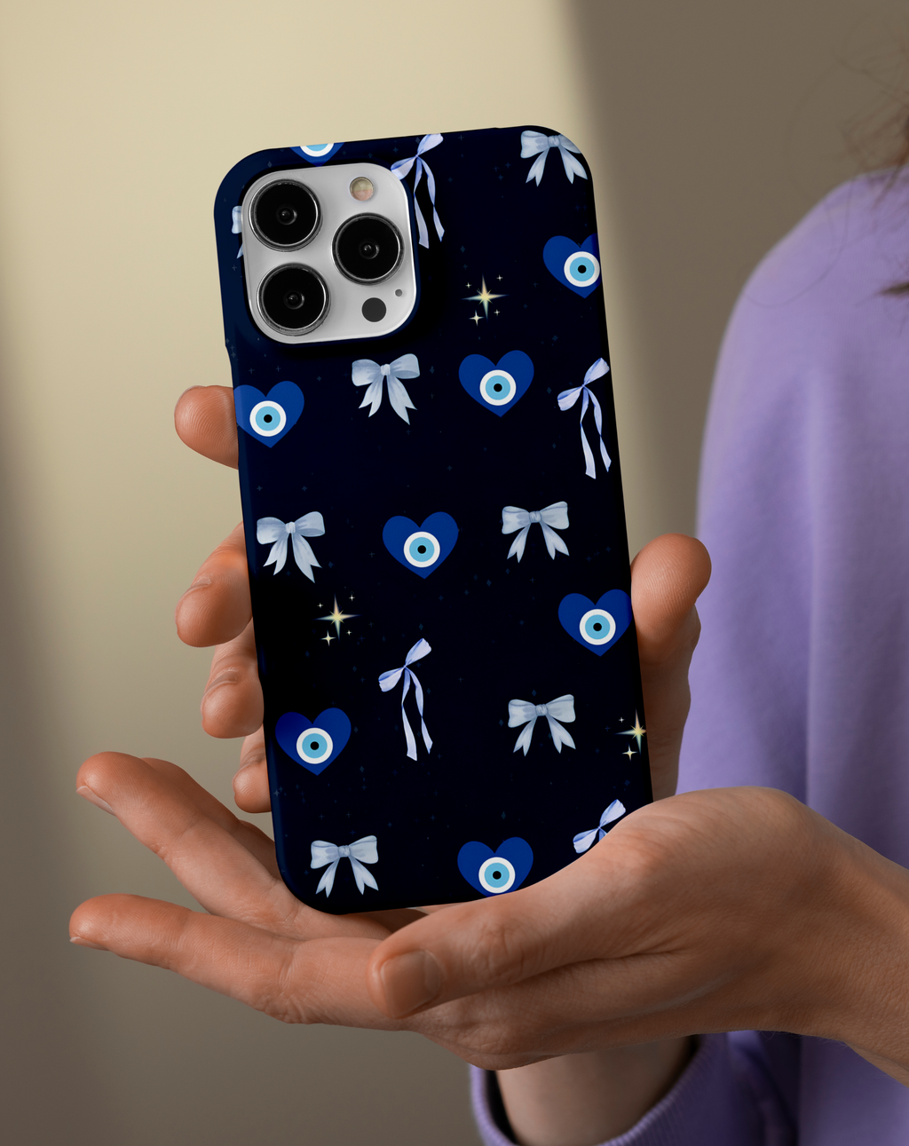 Mavi Nazar Boncuklu Premium Telefon Kılıfı