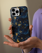 Golden Starry Swirl Premium Telefon Kılıfı