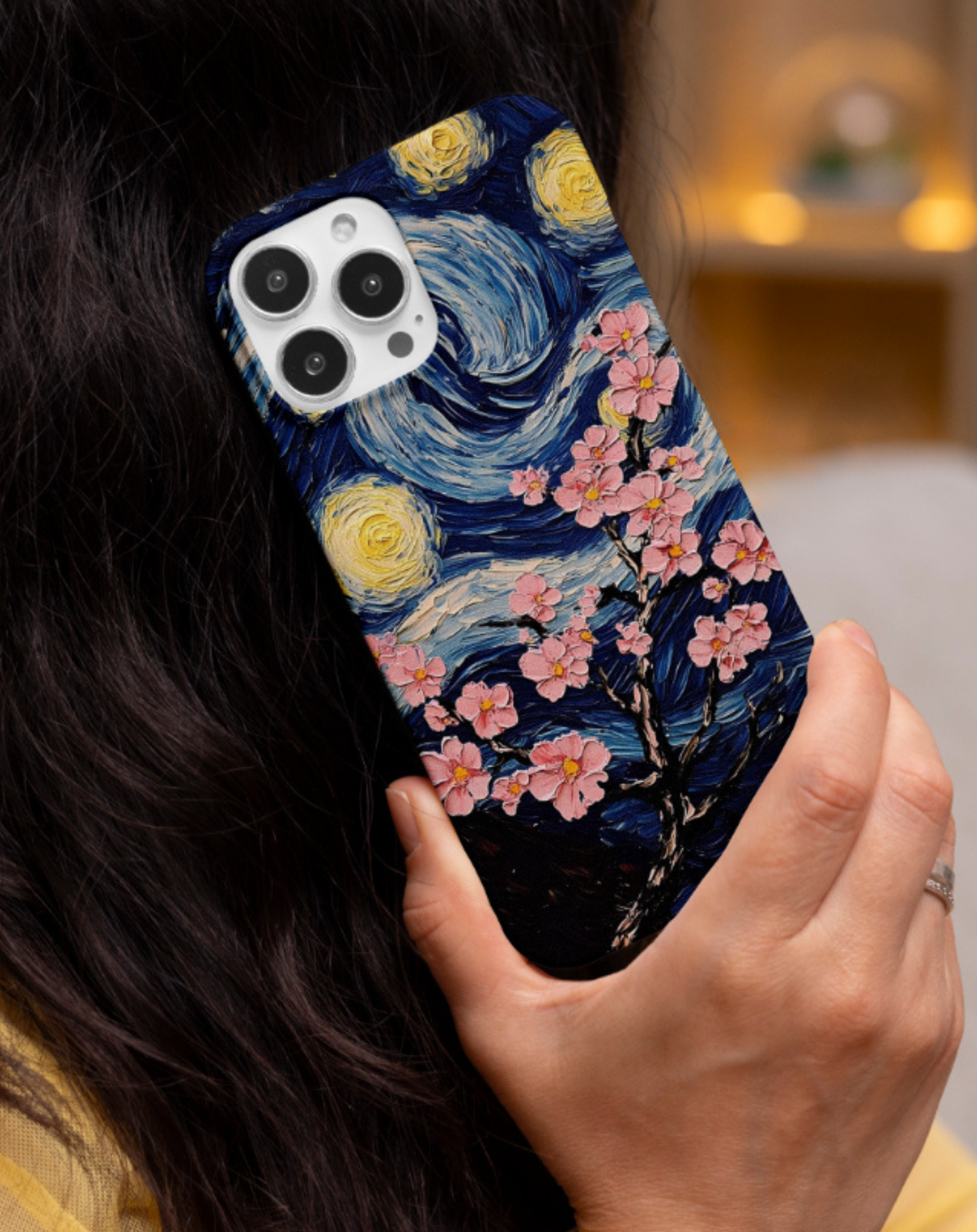 Kiraz Çiçeği Sanatsal Premium Telefon Kılıfı