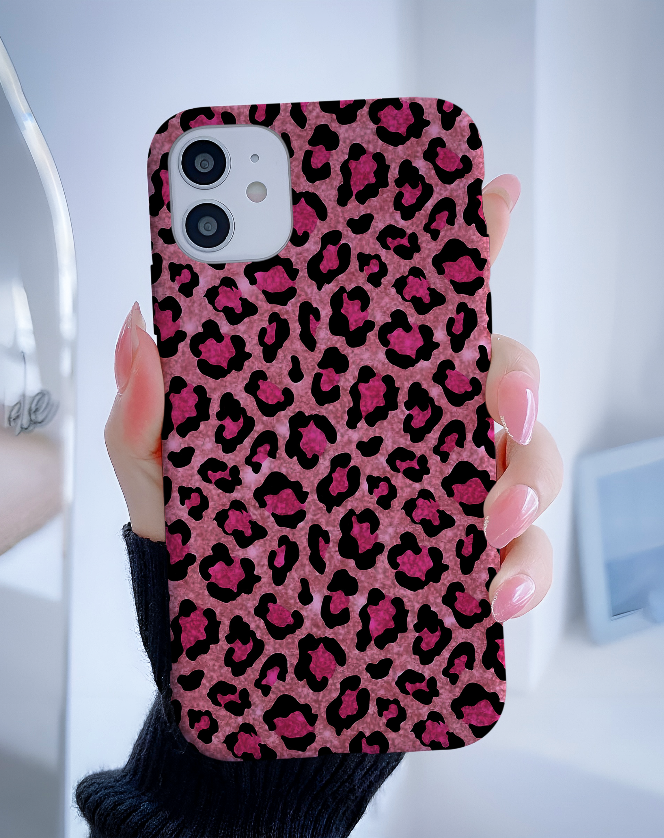 Pembe Leopar Premium Telefon Kılıfı